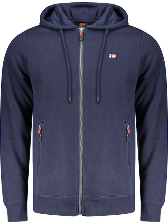 Hooded Cardigan Blue