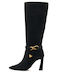 Damenstiefel Schwarz Wildleder