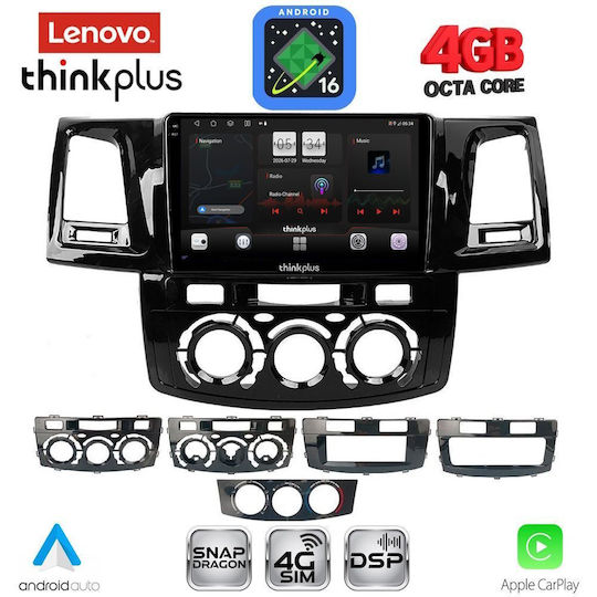 Lenovo Sistem Audio Auto Pentru Toyota Hilux 2005-2016 Bluetooth USB Wi-Fi GPS Apple CarPlay Android Auto Cu Ecran Tactil 9"