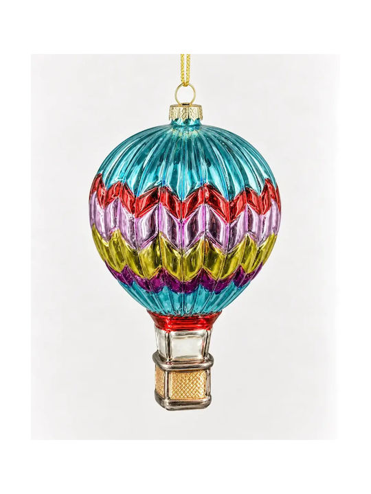 Hängender Weihnachtsbaumschmuck Heißluftballon Glasartig Rotes 12cm Neda Shop