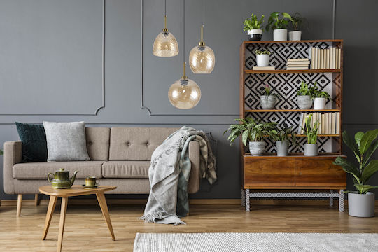 Agora Lighting Регулируемо Висящо Таванно Осветително Тяло Прозрачно с Цокъл E27