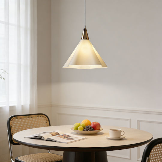 Agora Lighting Регулируемо Висящо Таванно Осветително Тяло Бяло с Цокъл E27 35x35см Agora Lighting Регулируемо Висящо Таванно Осветително Тяло Бяло с Цокъл E27 35x35см