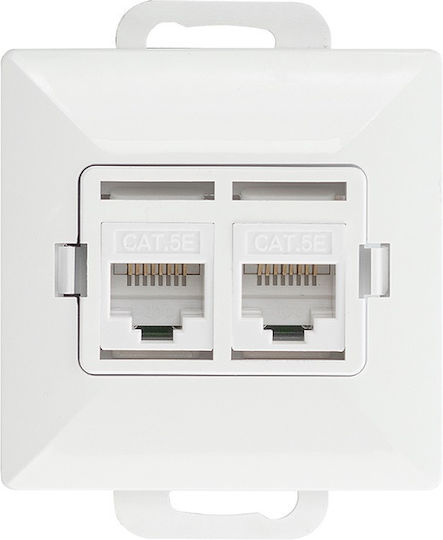 Pearl Computer Netzwerkdose Rj45 Doppel Ungeerdet 5-seitig