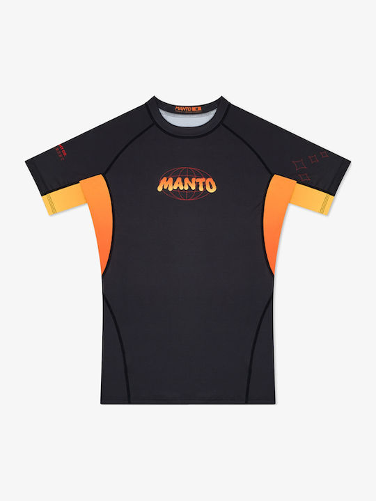 Manto Men's Short Sleeve Shirt MN-R963-BK for Jiu-Jitsu Black