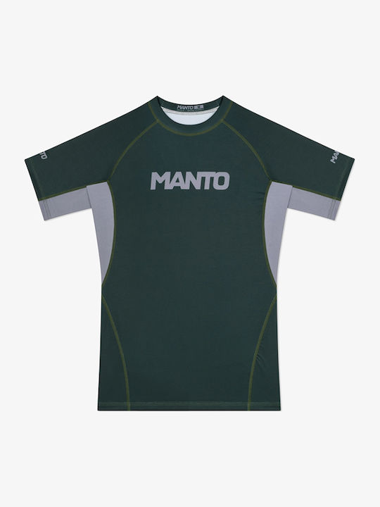 Manto Tricou Pentru Bărbați Mâneci Scurte MN-R971-GR Pentru Jiu-Jitsu Verde