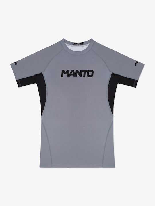Manto Ανδρική Κοντομάνικη Μπλούζα MN-R971-GY για Jiu-Jitsu Γκρι