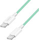 LogiLink Geflochtenes USB 2.0 Kabel USB-C männlich - USB-C 60W Grüne 1,5 m CU0348