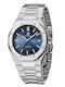 Pagani Design Ceas Barbati 40mm Automat cu Bratara Metalica Blue/Silver