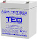 Battery Pack Compatible Apc Rbc30 12v 5.2ah 1x12v Ted Electric