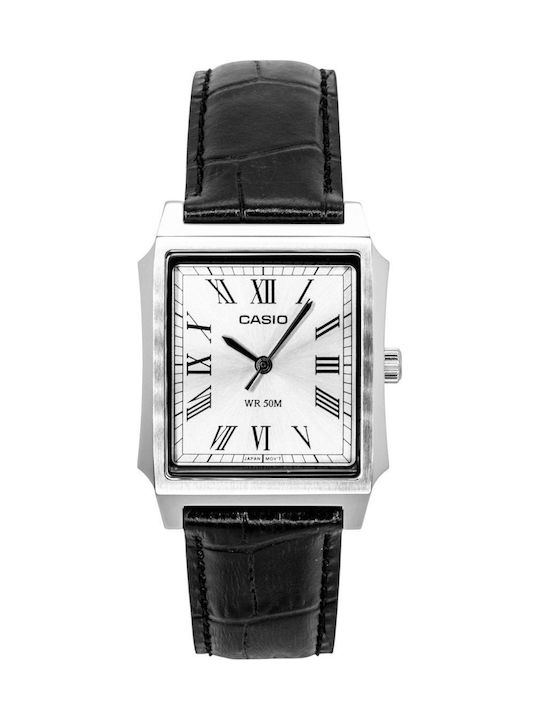 Casio Ανδρικό Ρολόι Μπαταρίας με Δερμάτινο Λουρ...