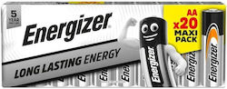 Energizer Алкални Батерии AA 1.5V 20 Броя