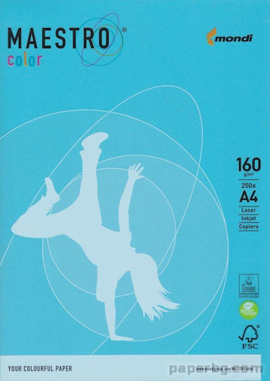 Mondi Printing Paper A4 160gr/m² 250 Sheets Turquoise