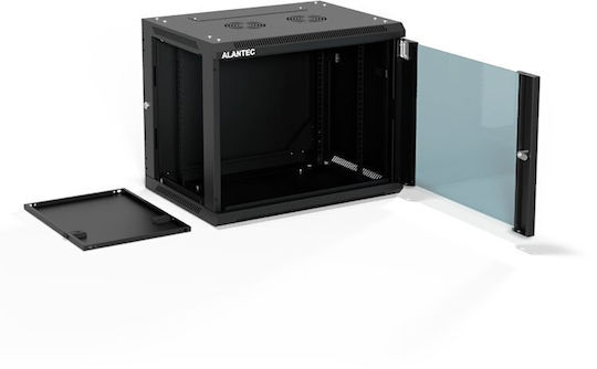 A-LAN Επιτοίχια Καμπίνα Rack 19U Μαύρο