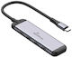 MediaRange USB хъб 4 порта USB 3.2 с USB-C връзка Сребрист