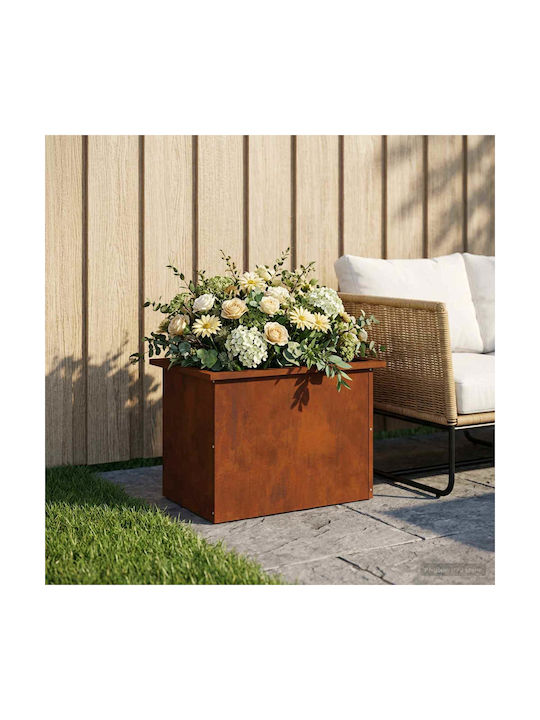 vidaXL Метална Кутия За Саксии Rusty 40x60x40см
