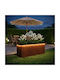 vidaXL Метална Кутия За Саксии Rusty 30x80x30см