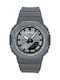 Digital Women's Watch Battery with Grey Rubber Strap