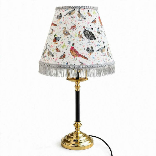Birds Tischlampe für E27 Fassung mit Gold Hut und Basis