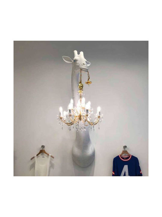 Candelabru de Perete Girafă Ø173cm Alb NDD-H-391