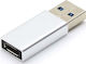Art OEM-C12 USB-A Male To USB-C Female Converter Silver