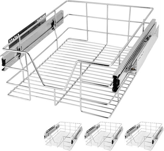 Set 4 Organizatoare de Bucătărie Casaria 19 X 14 X 44 Cm Lățime Dulap 30 Cm Metal Gri