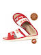 Leder Damen Hausschuhe Rote
