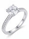 CHrysolithos Women's Ring with Zircon Made of Silver ADK0347