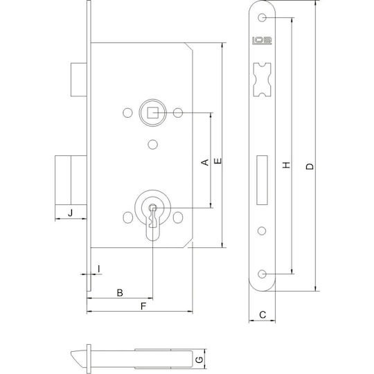 Lob Lob Zylinder - Europrofilzylinder 72mm mit 2 Schlüssel