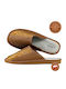 Leder Herren Hausschuhe Braun