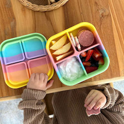 Rainbow Kids' Food Container Made of Silicone