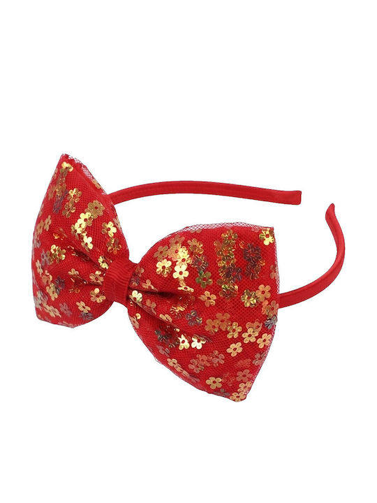Kids Headband With Red Flower