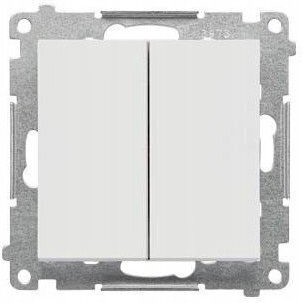 Kontakt-Simon Vertiefter Elektrischer Wandtaster Zwei-Wege Ohne Rahmen Graues