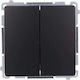 Kontakt-Simon Recessed Wall Switch Two-Way Without Frame Black
