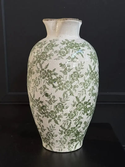 Decorative Ceramic White Vase 21xH38cm