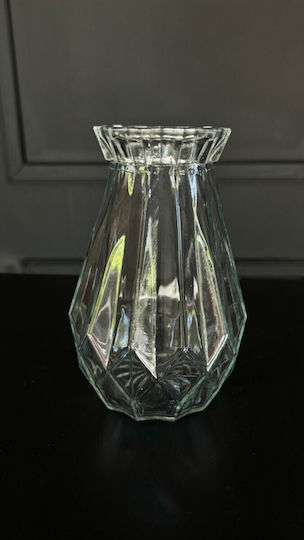 Dekorative Vase Glas Transparent Φ11xΥ18cm