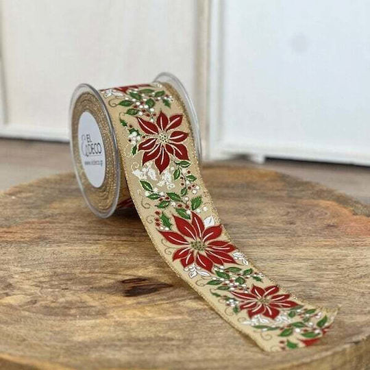 ED Collection Christmas Red Ribbon 900x7cm