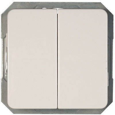 Waterproof Recessed Wall Switch Without Frame White