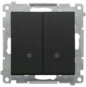 Kontakt-Simon Vertiefter Elektrischer Wandtaster Zwei-Wege Ohne Rahmen Elektrische Wandschalter Schwarz