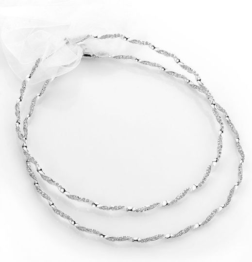 Handgefertigte Hochzeitskronen Strass Astrini 326 Silber