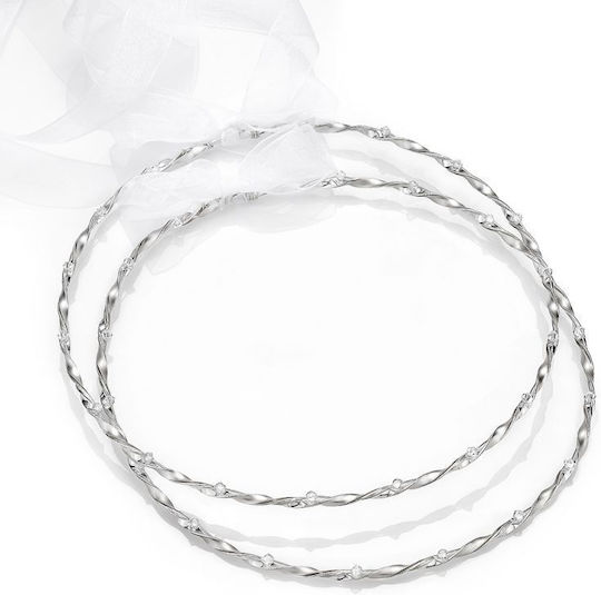 Handgefertigte Hochzeitskronen Elpida 213 Silber
