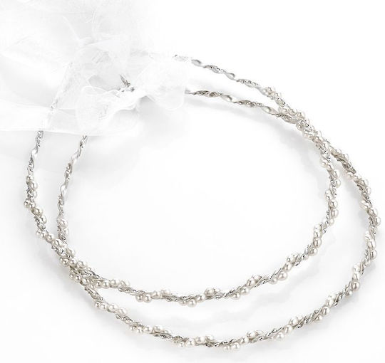 Handgefertigte Hochzeitskronen Sandstrahlung-Perlen 638 Silber