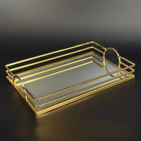 Tablett Hochzeitsgläser Gold