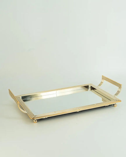 Hochzeits-Tablett aus Metallisch Gold
