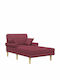 Modern Fabric Red Recliner W106xD174xH86cm