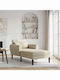 Modern Beige Velvet Recliner W94xD168xH83cm