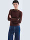 Women's Long Sleeve Brown Blouse