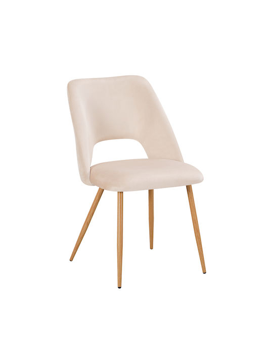 Nelda Ess- und Küchenstühle Samt Beige 44x58x82cm