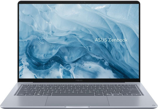 Asus Zenbook 14 UX3480QA-U1151X 14" OLED FHD+ (Snapdragon-X X1-26-100/16GB/512GB SSD/W11 Pro) Albastru Arctic (Tastatură Engleză Internațională)