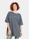 Damen Oversized T-Shirt Grau