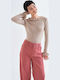 Women's Long Sleeve Beige Blouse